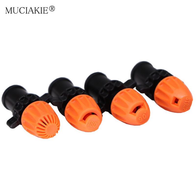 90/180/360/Strip Degree Refraction Ακροφύσια Ψεκαστήρα Garden IrrigationSprinklers Angles Προαιρετικά φυτά Ακροφύσιο ποτίσματος 1/4'' Barb