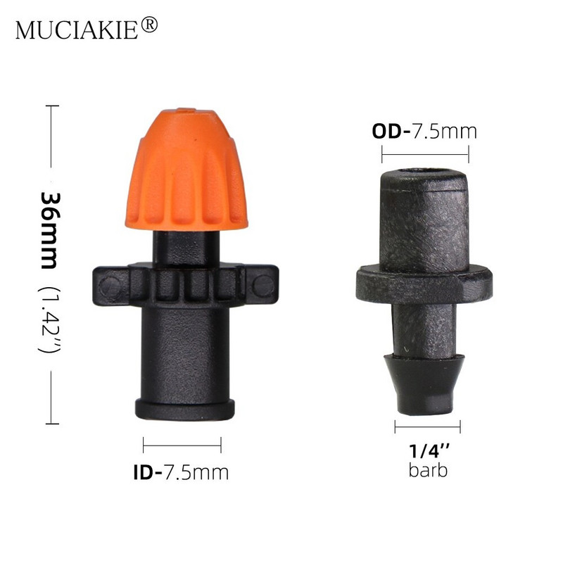 90/180/360/Strip Degree Refraction Ακροφύσια Ψεκαστήρα Garden IrrigationSprinklers Angles Προαιρετικά φυτά Ακροφύσιο ποτίσματος 1/4'' Barb