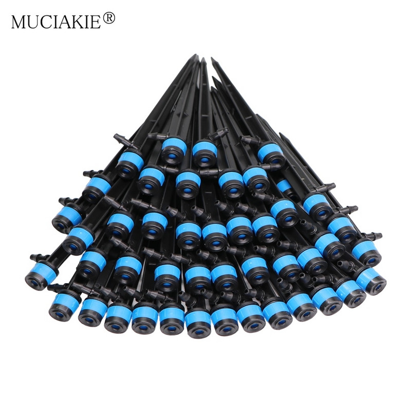 15 БР. Градинарство, поливане, капково поливане, 13 см колове, излъчватели, пръскачка, вихров спринклер, подходящ за 4/7 мм маркуч, селскостопански напоителни дюзи за мъгла