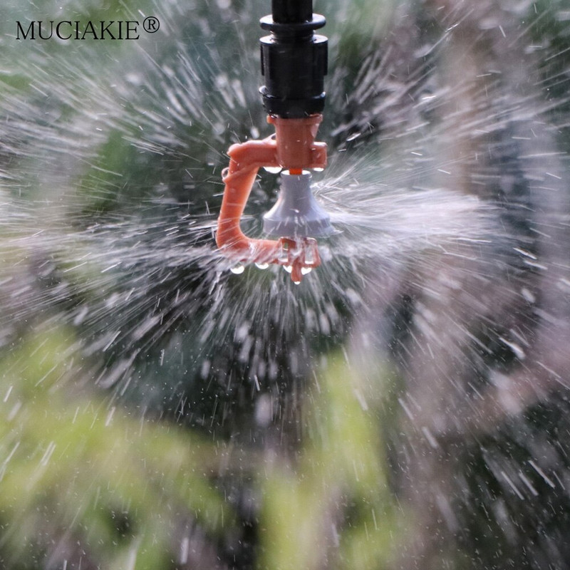 Περιστροφικά ακροφύσια 360 μοιρών τύπου G με πασσάλους Πότισμα Ψεκαστήρες Θερμοκηπίου Κηπουρική Πότισμα Κρεμαστό Σύστημα Ψύξης Ομίχλης