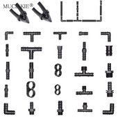 Вода за капково напояване 16 20 25MM бодливи конектори Тройник Съединител Коляно Капачка Щепсел Краен комплект 1/2 3/4'' Тръбен маркуч с външна резба