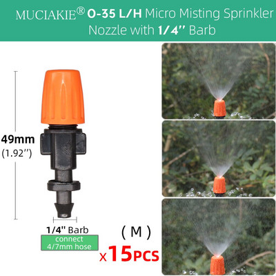 Регулируем капкомер за напояване 13 см 20 см 22,5 см капкомер Месингова дюза 1/4'' Barb Connect 4/7 мм маркуч Пръскачка за поливане на градина