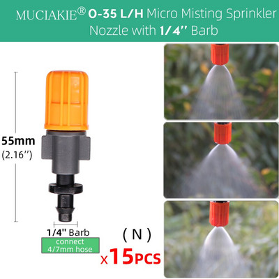 Регулируем капкомер за напояване 13 см 20 см 22,5 см капкомер Месингова дюза 1/4'' Barb Connect 4/7 мм маркуч Пръскачка за поливане на градина