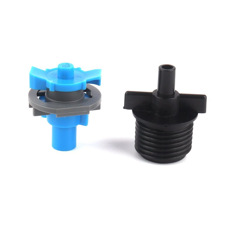 6 kompleta viseće vrtložne mikro raspršivače od 360 stupnjeva u stakleniku plus 1/2" muški navoj s umetanjem atomizirajućeg mikro raspršivača za navodnjavanje