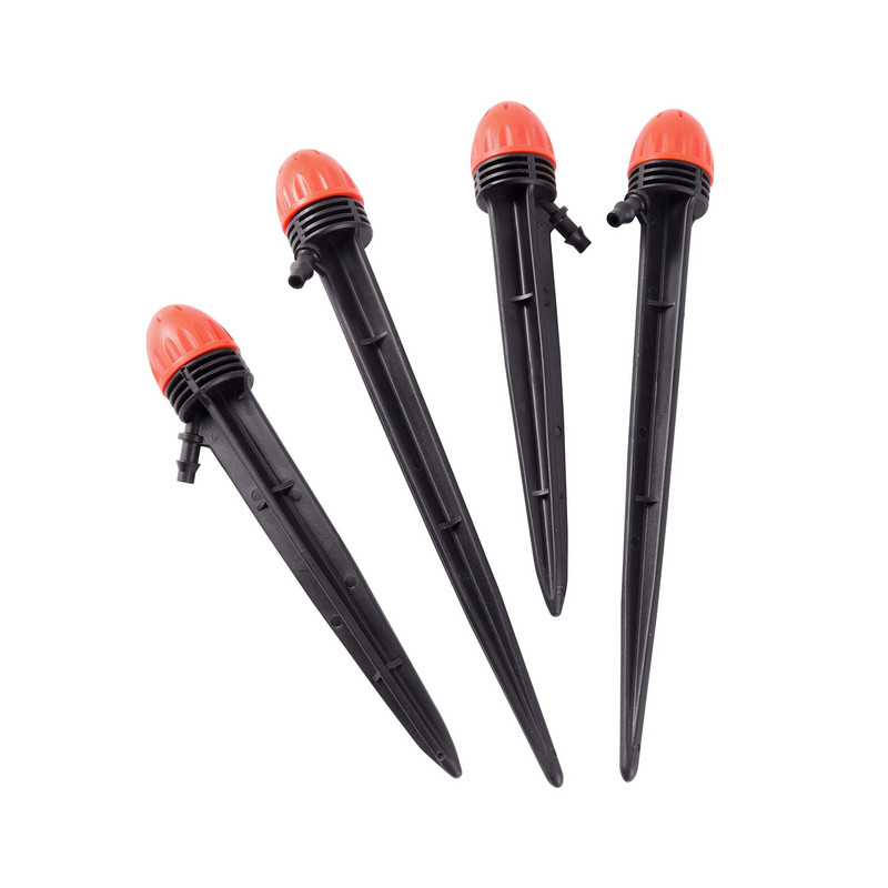 Регулируема напоителна капкова пръскачка 8 дупки Капков емитер Градинска микро капкова дюза 14,5/18,5 см Опционални инструменти за поливане 5 бр.