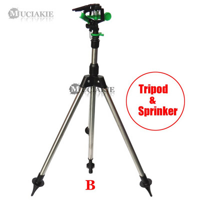 MUCIAKIE 1PC nerūsējošā tērauda statīva trieciensmidzinātājs, regulējams statīvs, kas ideāli piemērots nevienmērīgai dārza laistīšanas apūdeņošanai