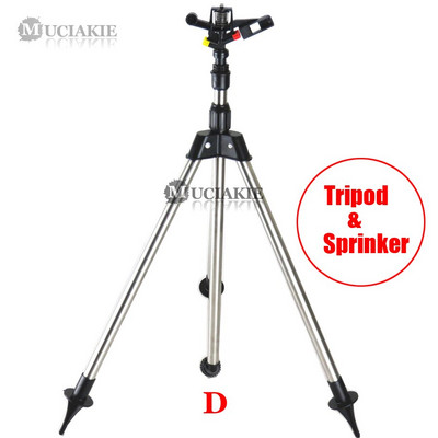 MUCIAKIE 1PC nerūsējošā tērauda statīva trieciensmidzinātājs, regulējams statīvs, kas ideāli piemērots nevienmērīgai dārza laistīšanas apūdeņošanai