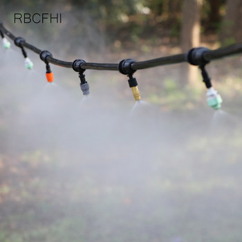 RBCFHl 5-40PCS Ρυθμιζόμενο ακροφύσιο ψεκασμού ομίχλης σε 1/4\'\' Barb Connector Micro Spray Μπαλκόνι Πότισμα Plant Kit Irriation