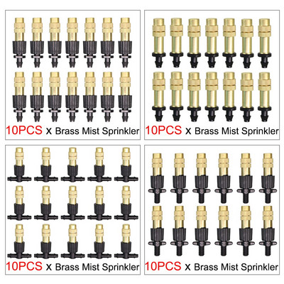 RBCFHl 5-40PCS Регулируема дюза за разпръскване на мъгла до 1/4'' съединител за шипове Микроспрей Комплект за напояване на растения за балкон, Дразнене