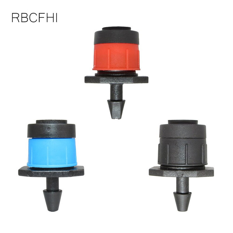 RBCFHl 50PCS regulējami 3 veidu Micro Flow dārza laistīšanas smidzinātāji 1/4 collas šļūtenei