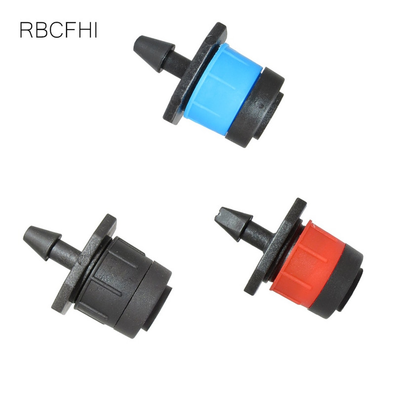 RBCFHl 50PCS regulējami 3 veidu Micro Flow dārza laistīšanas smidzinātāji 1/4 collas šļūtenei