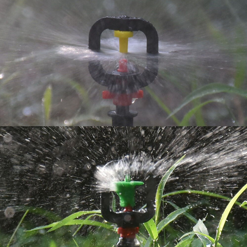 Θερμοκήπιο 360 Refraction Misting ακροφύσιο κρεμαστό περιστρεφόμενο σύστημα άρδευσης κήπου με σταγόνες με κλωστή 1/2" Πλαστική ακίδα