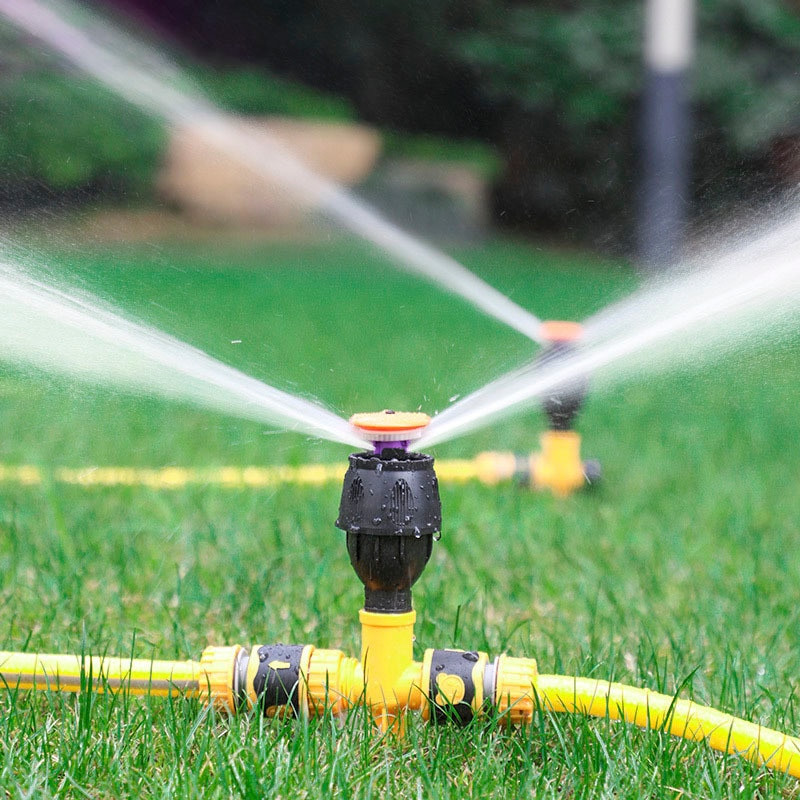 360 laipsnių automatiniai besisukantys vejos purkštuvai su atrama besisukančiais vandens purkštuvų purkštukais sodo laistymo įrankis