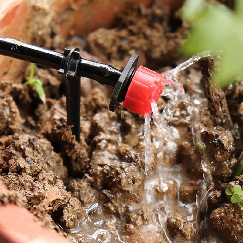 50 vnt. Reguliuojamas laistymo purkštuvas mikro purkštukai nuo užsikimšimo drėkinimo lašintuvo emiteris gėlynams daržovėms 4/7 mm