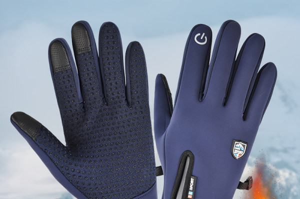 Vyriškos žieminės vandeniui atsparios pirštinės, tinkamos važinėti dviračiu ir sportuoti