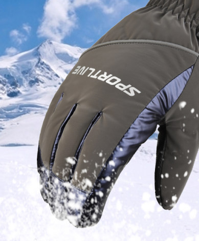 Мъжки зимни водоустойчиви ръкавици с надпис