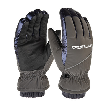 Мъжки зимни водоустойчиви ръкавици с надпис