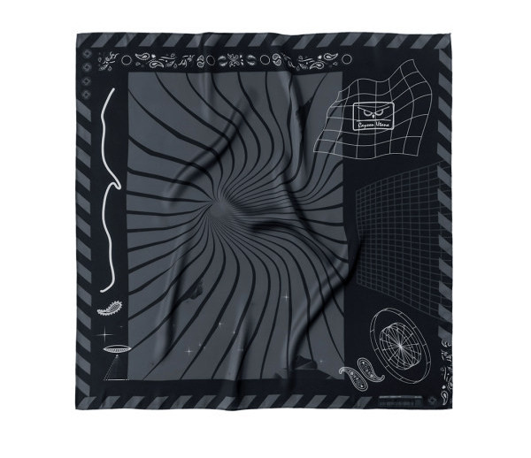 Мъжки шал от два цвята