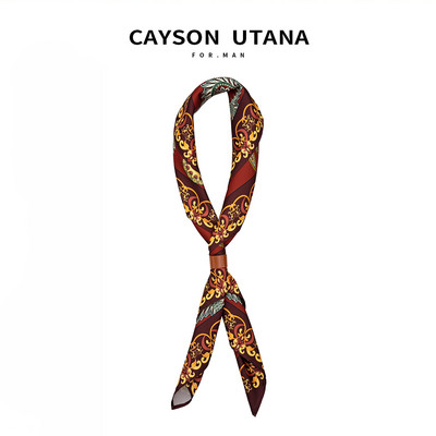 Μοντέρνο ανδρικό κασκόλ με φλοράλ μοτίβα