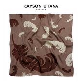 Ανδρικό κασκόλ casual με φλοράλ μοτίβα