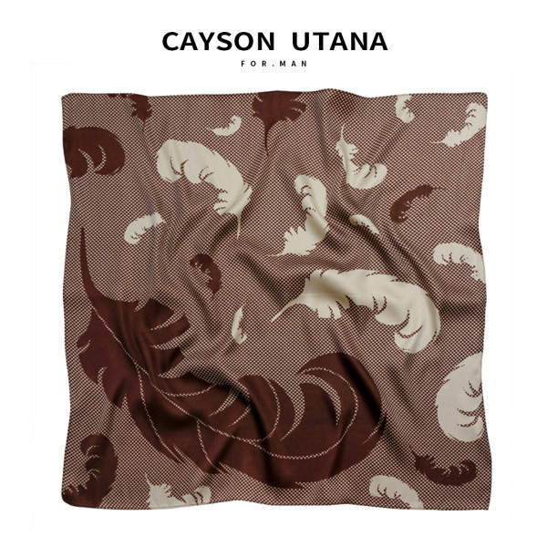 Ανδρικό κασκόλ casual με φλοράλ μοτίβα