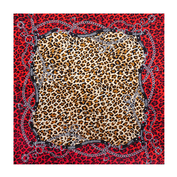 Модерен мъжки шал с животински принт