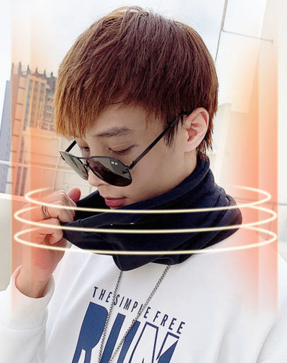 Muški zimski sportski šal s natpisom