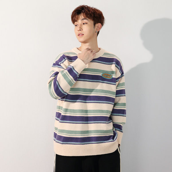 Ανδρικό ριγέ πουλόβερ