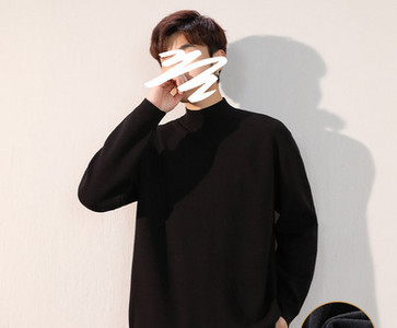 Ανδρικό πουλόβερ με ψηλό γιακά σε διάφορα χρώματα