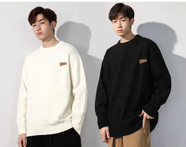 Ανδρικό πουλόβερ με mini print σε δύο χρώματα