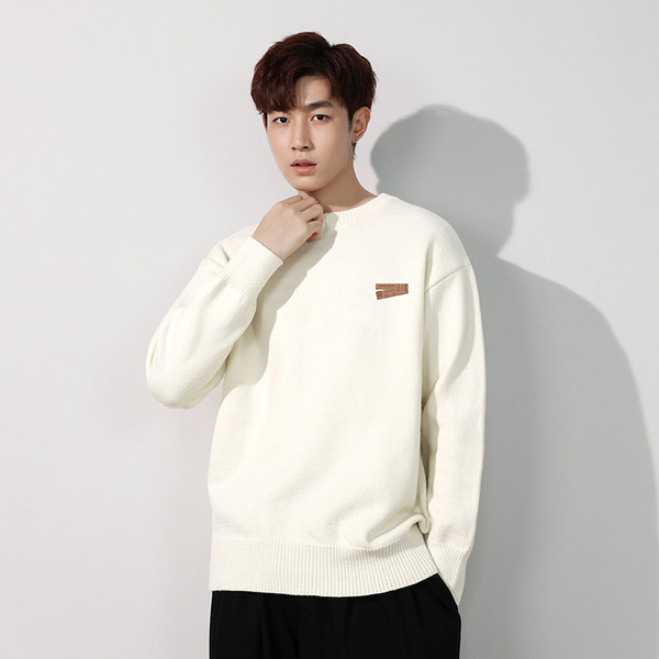 Ανδρικό πουλόβερ με mini print σε δύο χρώματα