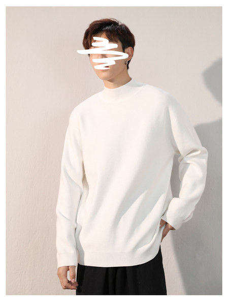 Ανδρικό πουλόβερ με ψηλό γιακά