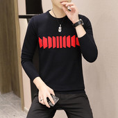 Ανδρικό μακρυμάνικο πουλόβερ με λαιμόκοψη φθινοπώρου-χειμώνα