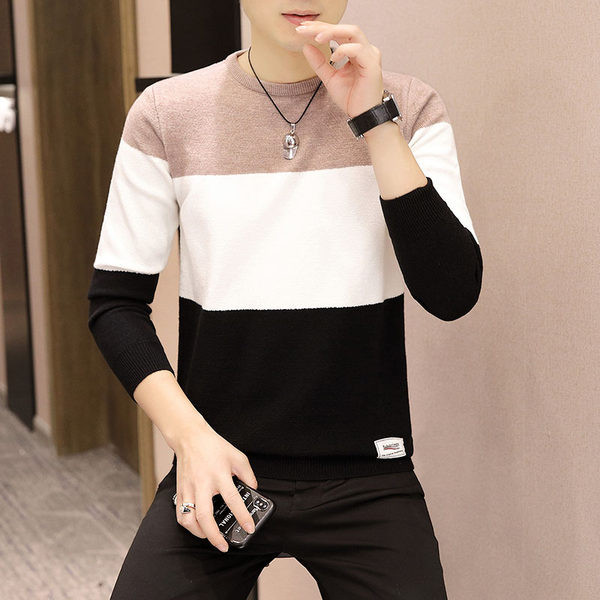 Vīriešu ikdienas džemperis ar izgriezumu ar logotipu