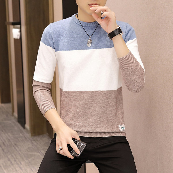 Vīriešu ikdienas džemperis ar izgriezumu ar logotipu