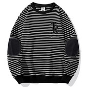 Ανδρική ριγέ μπλούζα με κέντημα