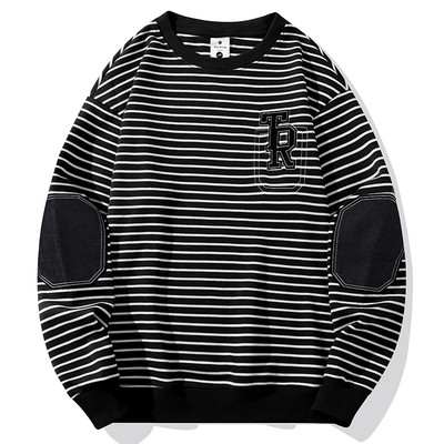 Ανδρική ριγέ μπλούζα με κέντημα