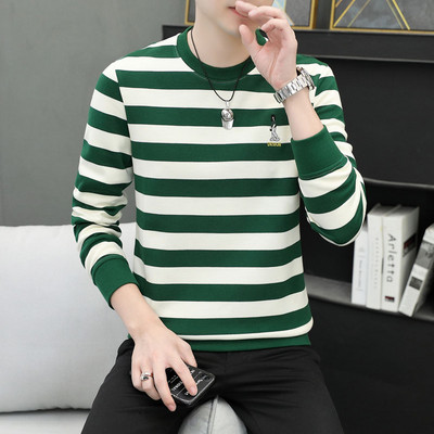 Ikdienas vīriešu svītrains džemperis