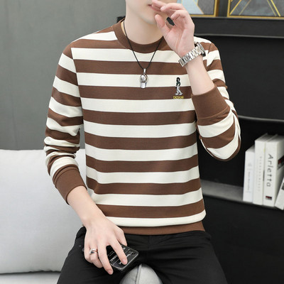 Ikdienas vīriešu svītrains džemperis