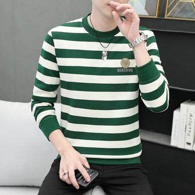 Ikdienas vīriešu svītrains džemperis