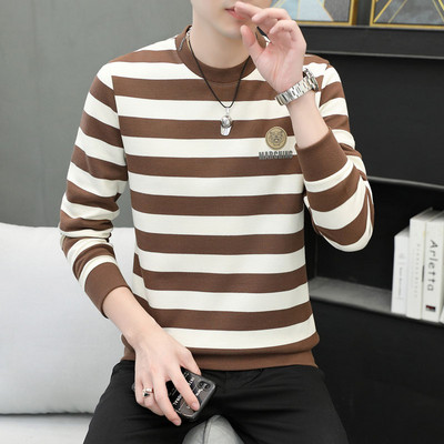 Ikdienas vīriešu svītrains džemperis