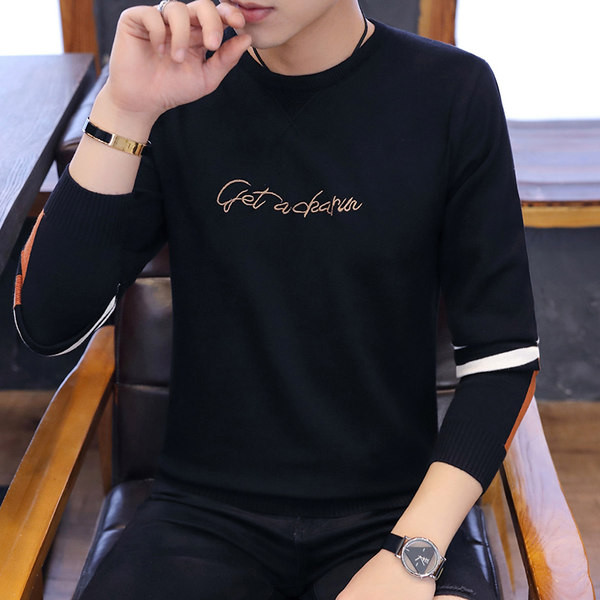 Vīriešu džemperis ar izšuvumu četrās krāsās