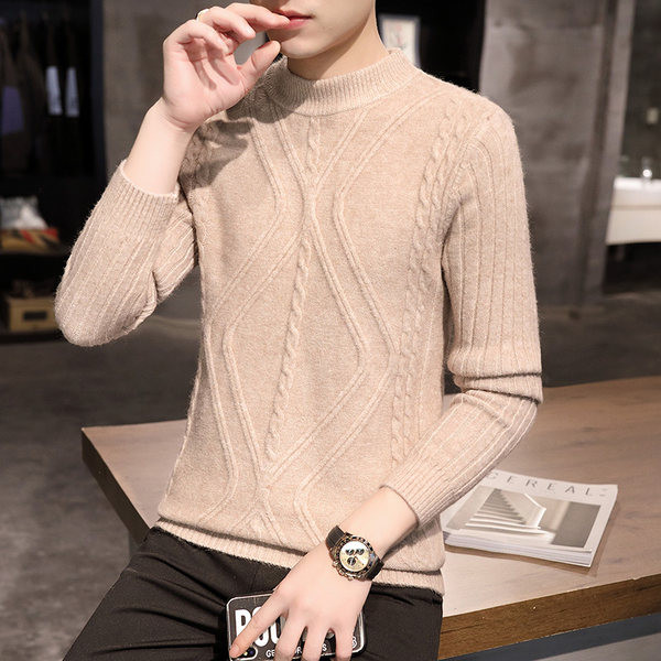 Muški zimski džemper-jednobojan