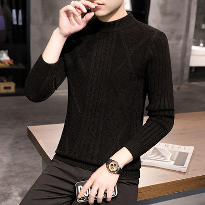 Muški pulover s reljefnim pletivom