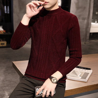 Muški pulover s reljefnim pletivom