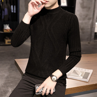 Muški pulover s reljefnim pletivom
