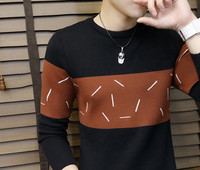 Ανδρικό πουλόβερ casual με λαιμόκοψη