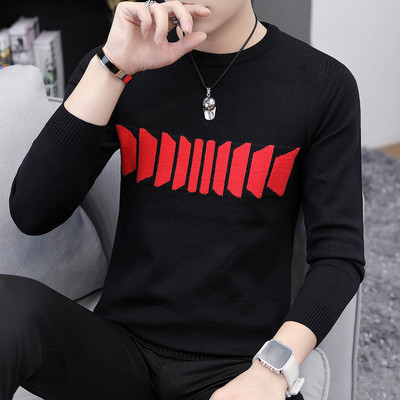 Ανδρικό χειμωνιάτικο πουλόβερ με οβάλ γιακά