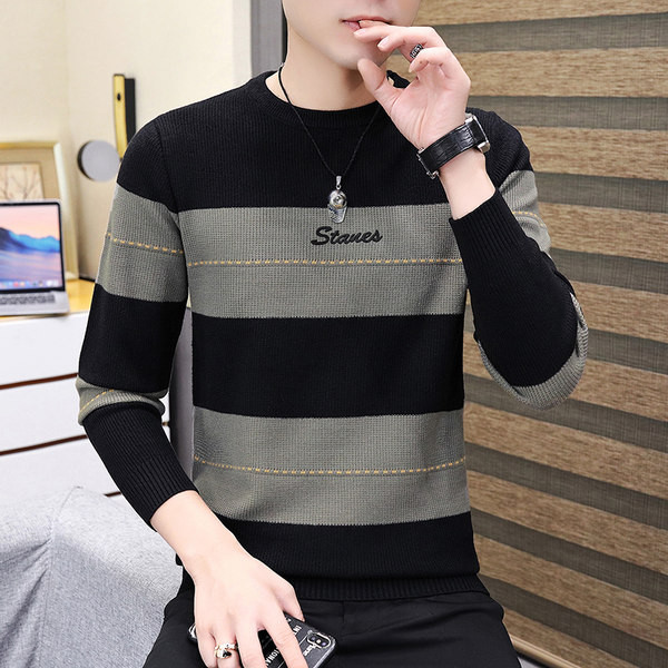 Vīriešu ikdienas džemperis ar uzrakstiem