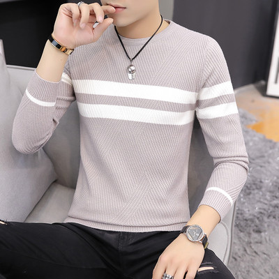 Ανδρικό χειμωνιάτικο πουλόβερ με μακριά μανίκια και οβάλ λαιμόκοψη, πολλά μοντέλα